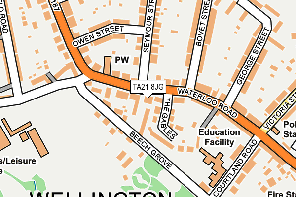 TA21 8JG map - OS OpenMap – Local (Ordnance Survey) TA21 8JG map - OS OpenMap – Local (Ordnance Survey)