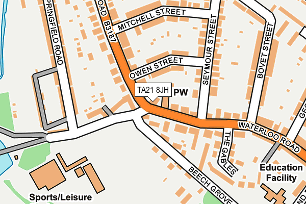 TA21 8JH map - OS OpenMap – Local (Ordnance Survey) TA21 8JH map - OS OpenMap – Local (Ordnance Survey)