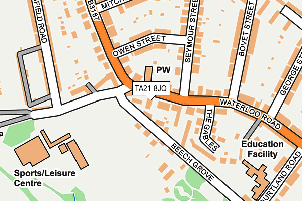 TA21 8JQ map - OS OpenMap – Local (Ordnance Survey) TA21 8JQ map - OS OpenMap – Local (Ordnance Survey)