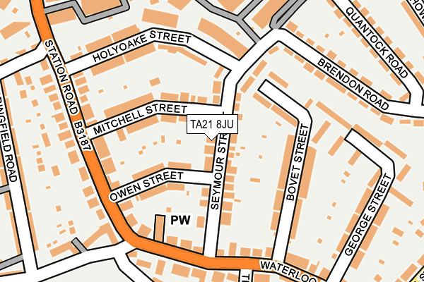 TA21 8JU map - OS OpenMap – Local (Ordnance Survey)