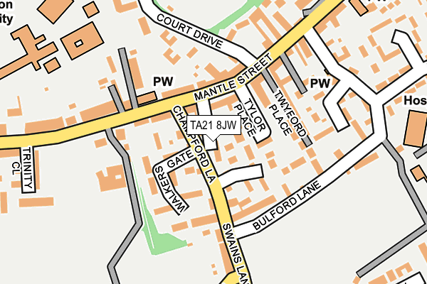 TA21 8JW map - OS OpenMap – Local (Ordnance Survey) TA21 8JW map - OS OpenMap – Local (Ordnance Survey)