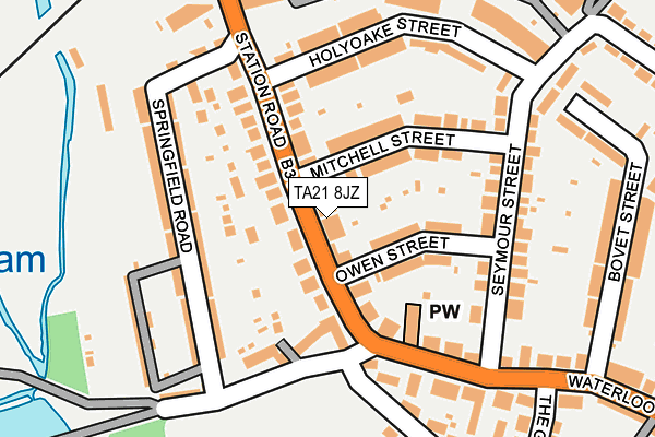 TA21 8JZ map - OS OpenMap – Local (Ordnance Survey) TA21 8JZ map - OS OpenMap – Local (Ordnance Survey)