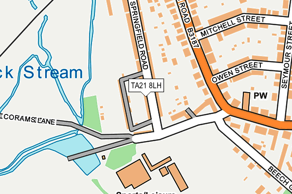TA21 8LH map - OS OpenMap – Local (Ordnance Survey) TA21 8LH map - OS OpenMap – Local (Ordnance Survey)