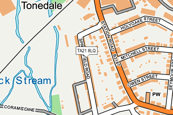 TA21 8LQ map - OS OpenMap – Local (Ordnance Survey) TA21 8LQ map - OS OpenMap – Local (Ordnance Survey)