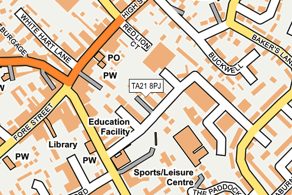TA21 8PJ map - OS OpenMap – Local (Ordnance Survey) TA21 8PJ map - OS OpenMap – Local (Ordnance Survey)