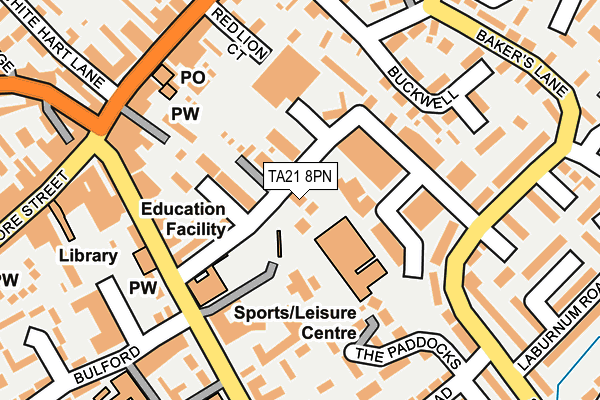 TA21 8PN map - OS OpenMap – Local (Ordnance Survey) TA21 8PN map - OS OpenMap – Local (Ordnance Survey)
