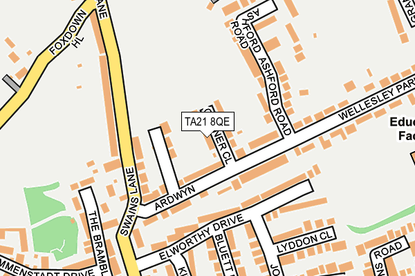 TA21 8QE map - OS OpenMap – Local (Ordnance Survey) TA21 8QE map - OS OpenMap – Local (Ordnance Survey)