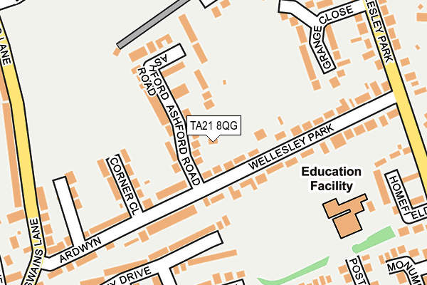 TA21 8QG map - OS OpenMap – Local (Ordnance Survey) TA21 8QG map - OS OpenMap – Local (Ordnance Survey)