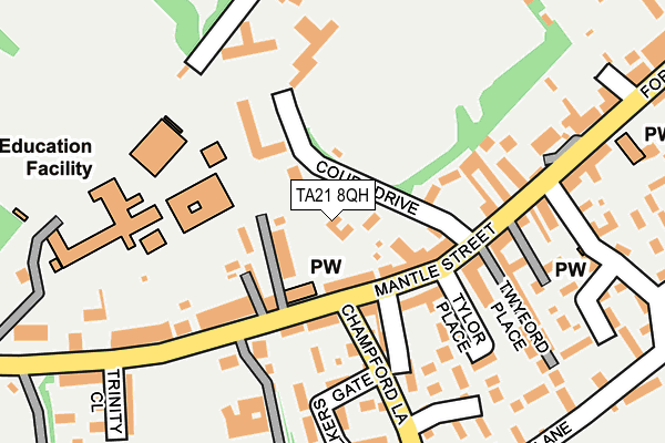 TA21 8QH map - OS OpenMap – Local (Ordnance Survey) TA21 8QH map - OS OpenMap – Local (Ordnance Survey)