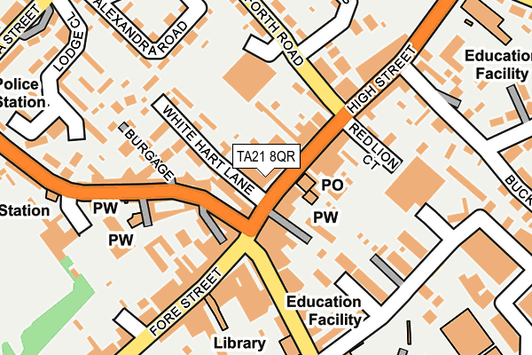 TA21 8QR map - OS OpenMap – Local (Ordnance Survey) TA21 8QR map - OS OpenMap – Local (Ordnance Survey)