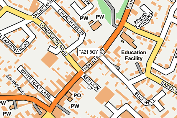 TA21 8QY map - OS OpenMap – Local (Ordnance Survey) TA21 8QY map - OS OpenMap – Local (Ordnance Survey)