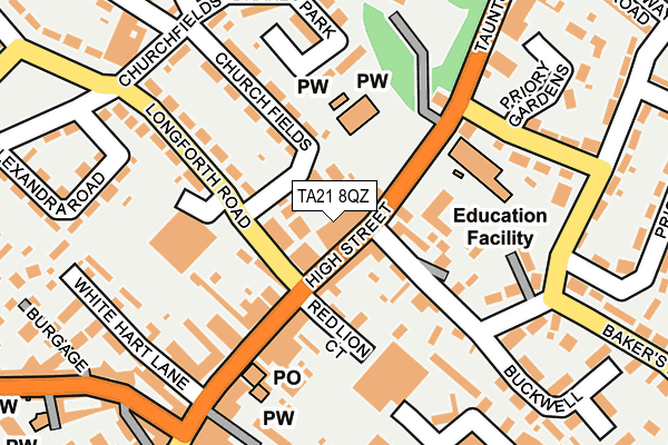 TA21 8QZ map - OS OpenMap – Local (Ordnance Survey) TA21 8QZ map - OS OpenMap – Local (Ordnance Survey)