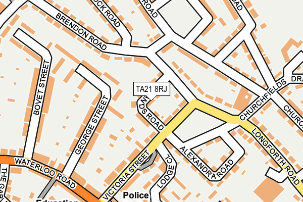 TA21 8RJ map - OS OpenMap – Local (Ordnance Survey) TA21 8RJ map - OS OpenMap – Local (Ordnance Survey)