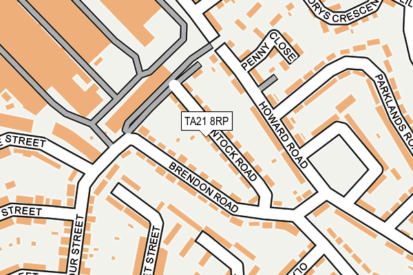 TA21 8RP map - OS OpenMap – Local (Ordnance Survey) TA21 8RP map - OS OpenMap – Local (Ordnance Survey)