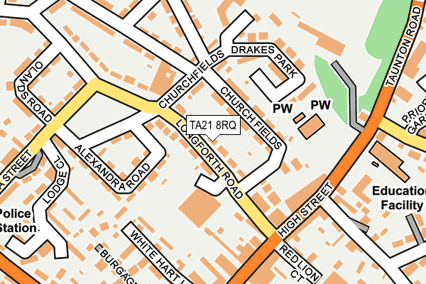 TA21 8RQ map - OS OpenMap – Local (Ordnance Survey) TA21 8RQ map - OS OpenMap – Local (Ordnance Survey)