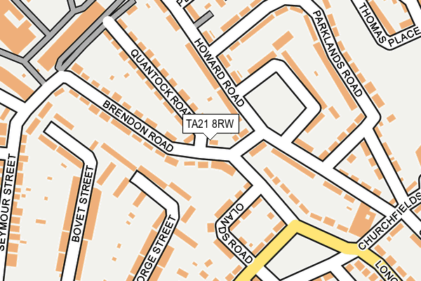 TA21 8RW map - OS OpenMap – Local (Ordnance Survey) TA21 8RW map - OS OpenMap – Local (Ordnance Survey)