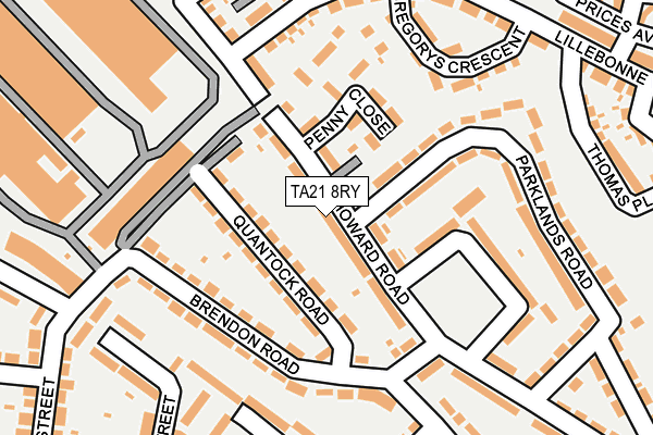 TA21 8RY map - OS OpenMap – Local (Ordnance Survey) TA21 8RY map - OS OpenMap – Local (Ordnance Survey)