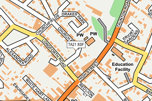 TA21 8SF map - OS OpenMap – Local (Ordnance Survey) TA21 8SF map - OS OpenMap – Local (Ordnance Survey)