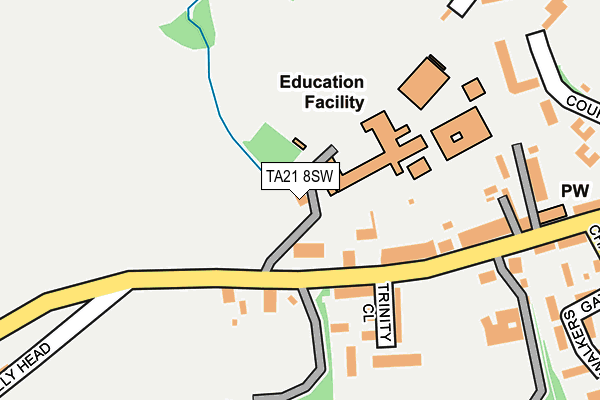 TA21 8SW map - OS OpenMap – Local (Ordnance Survey) TA21 8SW map - OS OpenMap – Local (Ordnance Survey)