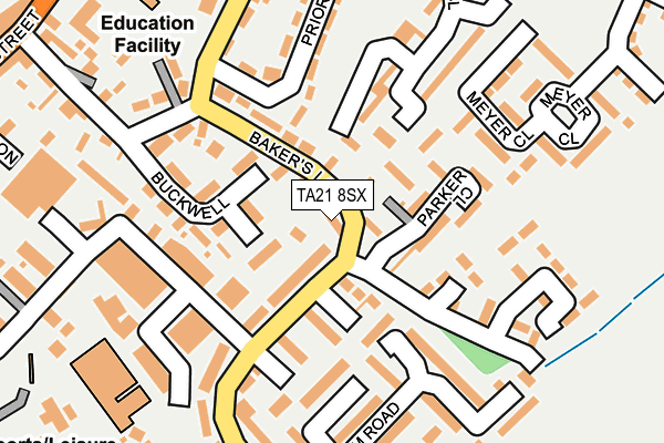 TA21 8SX map - OS OpenMap – Local (Ordnance Survey) TA21 8SX map - OS OpenMap – Local (Ordnance Survey)
