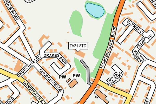 TA21 8TD map - OS OpenMap – Local (Ordnance Survey) TA21 8TD map - OS OpenMap – Local (Ordnance Survey)