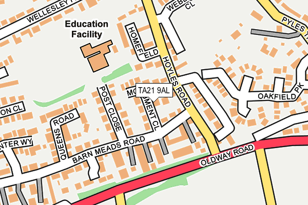 TA21 9AL map - OS OpenMap – Local (Ordnance Survey) TA21 9AL map - OS OpenMap – Local (Ordnance Survey)