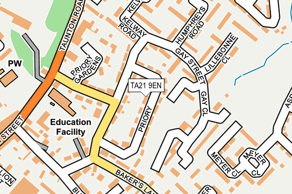 TA21 9EN map - OS OpenMap – Local (Ordnance Survey) TA21 9EN map - OS OpenMap – Local (Ordnance Survey)