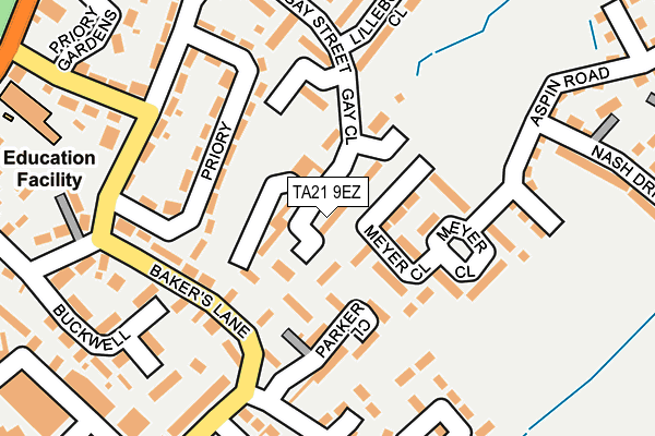TA21 9EZ map - OS OpenMap – Local (Ordnance Survey) TA21 9EZ map - OS OpenMap – Local (Ordnance Survey)