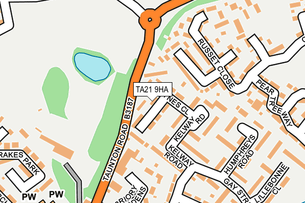 TA21 9HA map - OS OpenMap – Local (Ordnance Survey) TA21 9HA map - OS OpenMap – Local (Ordnance Survey)