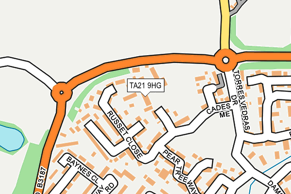 TA21 9HG map - OS OpenMap – Local (Ordnance Survey) TA21 9HG map - OS OpenMap – Local (Ordnance Survey)