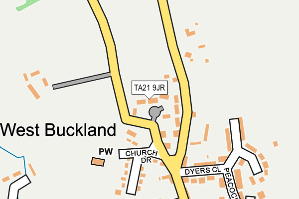 TA21 9JR map - OS OpenMap – Local (Ordnance Survey) TA21 9JR map - OS OpenMap – Local (Ordnance Survey)