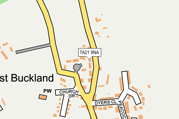 TA21 9NA map - OS OpenMap – Local (Ordnance Survey) TA21 9NA map - OS OpenMap – Local (Ordnance Survey)
