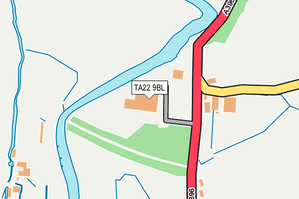 TA22 9BL map - OS OpenMap – Local (Ordnance Survey) TA22 9BL map - OS OpenMap – Local (Ordnance Survey)