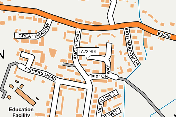 TA22 9DL map - OS OpenMap – Local (Ordnance Survey) TA22 9DL map - OS OpenMap – Local (Ordnance Survey)