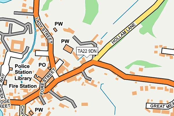 TA22 9DN map - OS OpenMap – Local (Ordnance Survey) TA22 9DN map - OS OpenMap – Local (Ordnance Survey)