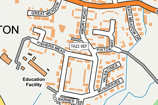 TA22 9EF map - OS OpenMap – Local (Ordnance Survey) TA22 9EF map - OS OpenMap – Local (Ordnance Survey)