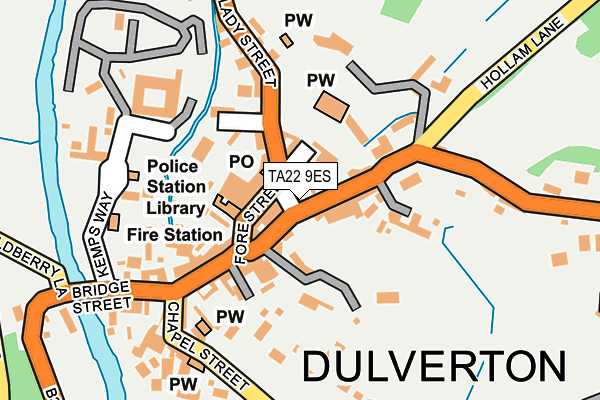 TA22 9ES map - OS OpenMap – Local (Ordnance Survey) TA22 9ES map - OS OpenMap – Local (Ordnance Survey)