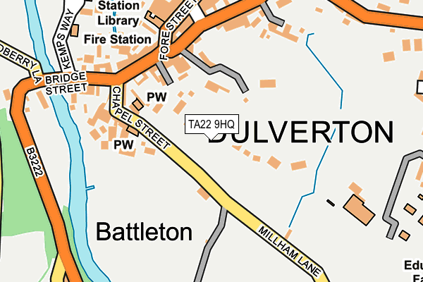 TA22 9HQ map - OS OpenMap – Local (Ordnance Survey)
