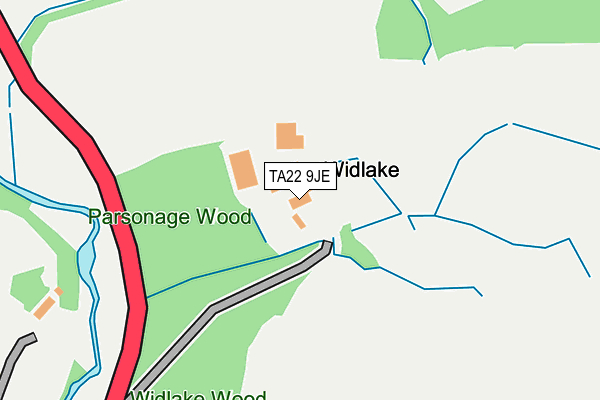 TA22 9JE map - OS OpenMap – Local (Ordnance Survey) TA22 9JE map - OS OpenMap – Local (Ordnance Survey)