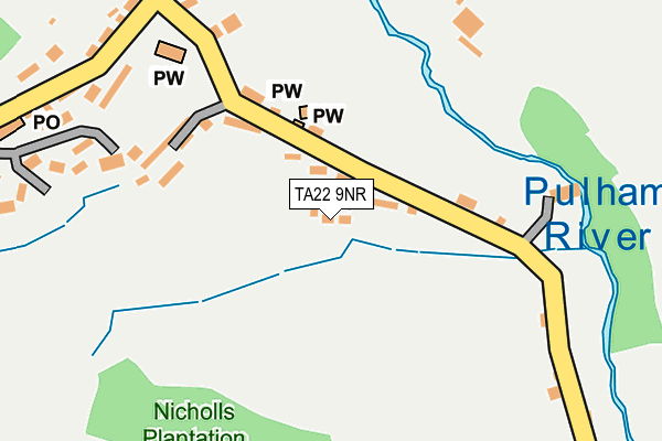 TA22 9NR map - OS OpenMap – Local (Ordnance Survey) TA22 9NR map - OS OpenMap – Local (Ordnance Survey)