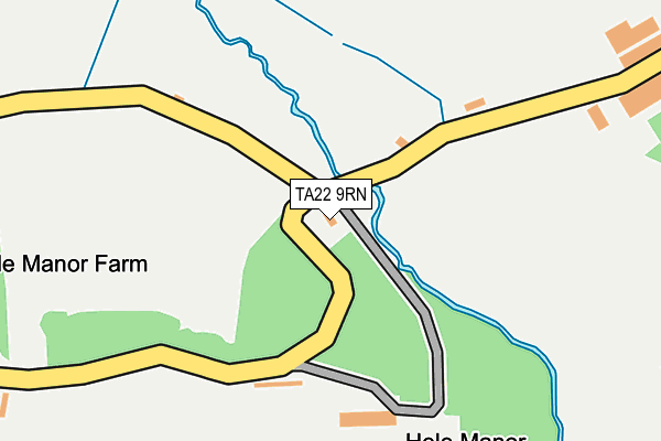 TA22 9RN map - OS OpenMap – Local (Ordnance Survey)