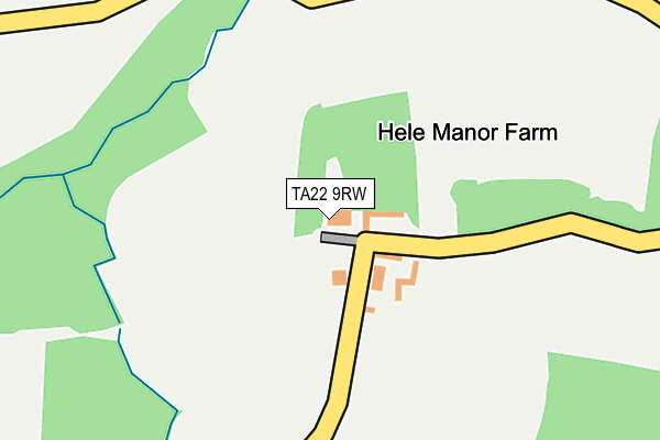 TA22 9RW map - OS OpenMap – Local (Ordnance Survey) TA22 9RW map - OS OpenMap – Local (Ordnance Survey)