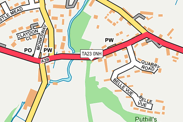 TA23 0NH map - OS OpenMap – Local (Ordnance Survey) TA23 0NH map - OS OpenMap – Local (Ordnance Survey)