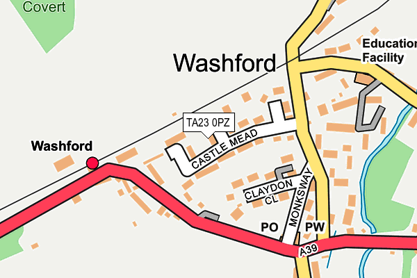 TA23 0PZ map - OS OpenMap – Local (Ordnance Survey) TA23 0PZ map - OS OpenMap – Local (Ordnance Survey)