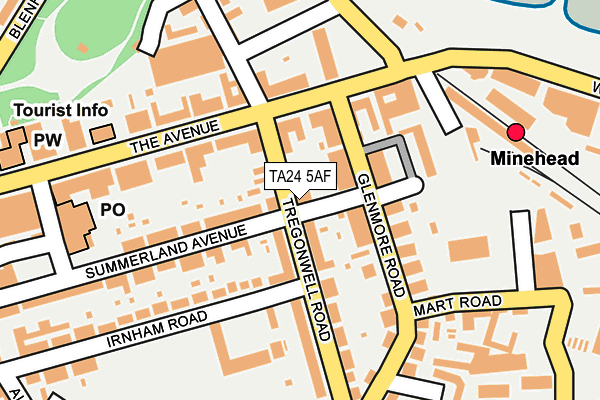 TA24 5AF map - OS OpenMap – Local (Ordnance Survey) TA24 5AF map - OS OpenMap – Local (Ordnance Survey)
