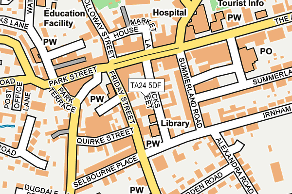 TA24 5DF map - OS OpenMap – Local (Ordnance Survey) TA24 5DF map - OS OpenMap – Local (Ordnance Survey)