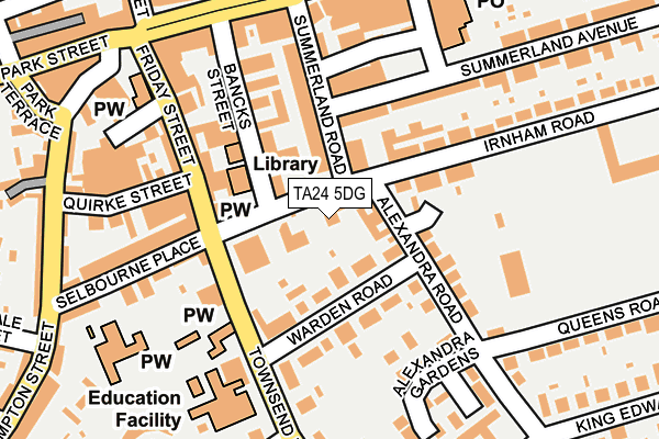 TA24 5DG map - OS OpenMap – Local (Ordnance Survey) TA24 5DG map - OS OpenMap – Local (Ordnance Survey)