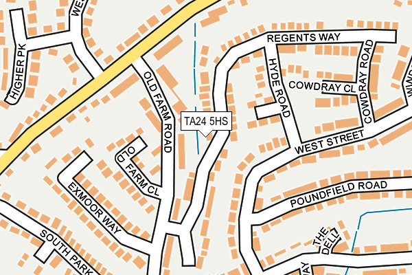 TA24 5HS map - OS OpenMap – Local (Ordnance Survey) TA24 5HS map - OS OpenMap – Local (Ordnance Survey)