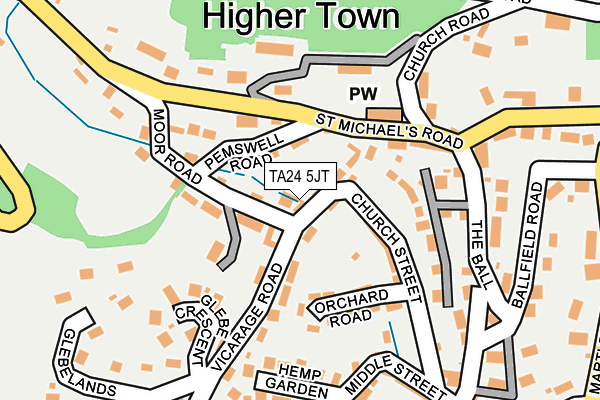 TA24 5JT map - OS OpenMap – Local (Ordnance Survey) TA24 5JT map - OS OpenMap – Local (Ordnance Survey)