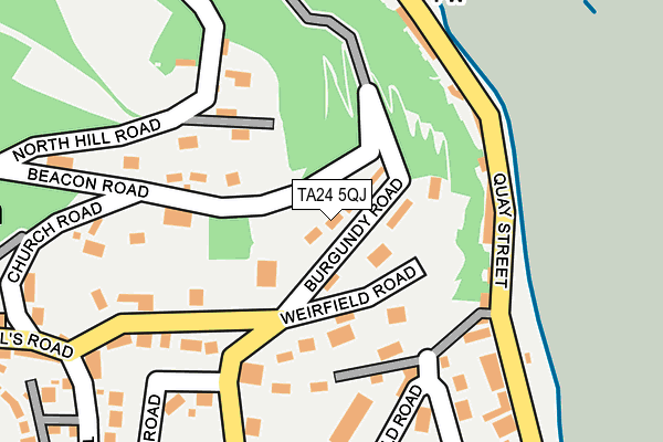 TA24 5QJ map - OS OpenMap – Local (Ordnance Survey) TA24 5QJ map - OS OpenMap – Local (Ordnance Survey)